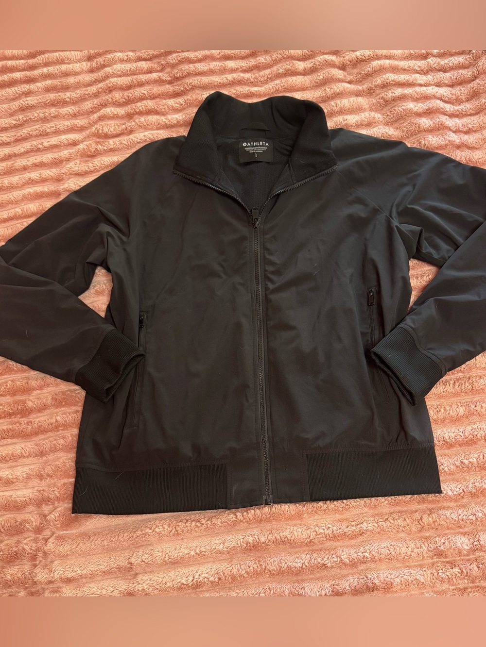 Athleta black full zip active jacket